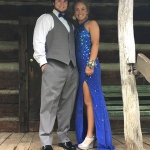 Royal Blue W/ Rhinestone Dress